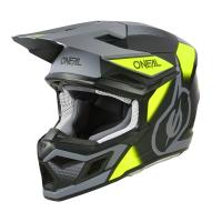 Oneal Шлем кроссовый 3Series Neon Vision V.24 серый/желтый в Ставрополе