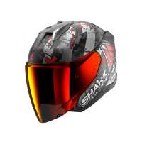 Shark Шлем Skwal I3 Jet Hellcat Mat Black/Chrome/Red в Ставрополе