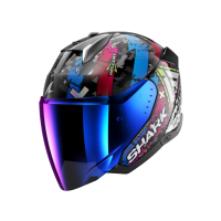 Shark Шлем Skwal I3 Jet Hellcat Black/Chrome/Blue в Ставрополе