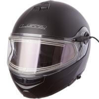 LS2 Мотошлем снегоходный FF325 Strobe Electric Snow Solid Черный Матовый в Ставрополе