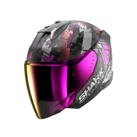 Shark Шлем Skwal I3 Jet Hellcat Mat Black/Chrome/Violet в Ставрополе