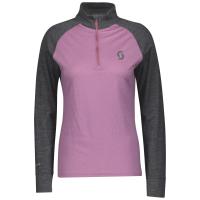 Scott Термокофта женская  Zip Defined Merino dark grey melange/cassis pink в Ставрополе