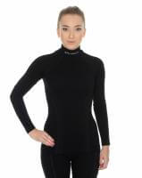 Brubeck Футболка женская дл.рукав Wool Merino 78% Черный в Ставрополе