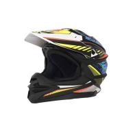 Desment Шлем кроссовый Raptor White-Yellow-Blue graphic в Ставрополе