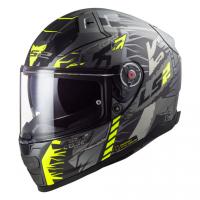 LS2 Мотошлем FF811 Vector II Techbot матовый серо-желтый в Ставрополе
