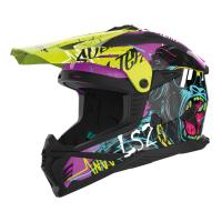LS2 Шлем MX708 Fast II Gorilla фиолетово-желтый в Ставрополе