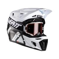Leatt Мотошлем 9.5 Carbon-White + очки Velocity 6.5 V26 в Ставрополе