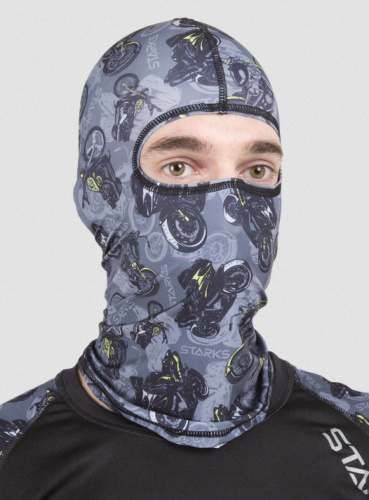 Starks Подшлемник Light Print Moto Серый принт в Ставрополе
