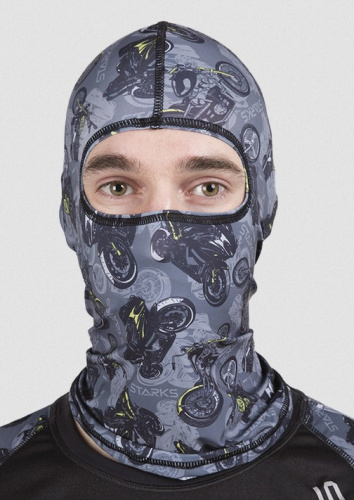 Starks Подшлемник Light Print Moto Серый принт в Ставрополе