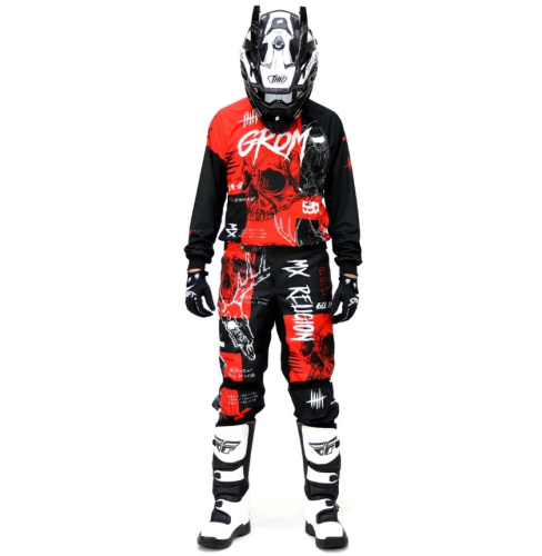 Grom Штаны кроссовые MX Religion red в Ставрополе