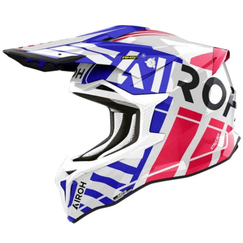 Airoh Мотошлем Strycker Brave Blue/Red Gloss в Ставрополе