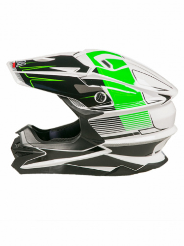 AIM Шлем кроссовый JK803 White/Green в Ставрополе
