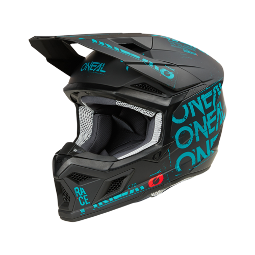 Oneal Шлем кроссовый 3Series Static черный/бирюзовый в Ставрополе
