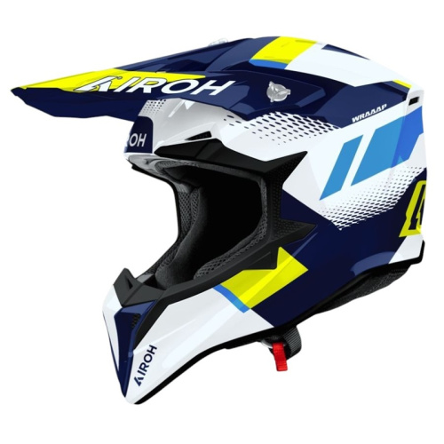 Airoh Шлем Wraaap Vision Yellow-Blue Gloss в Ставрополе