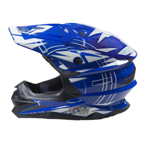 AiM Шлем кроссовый JK803S Blue/White в Ставрополе